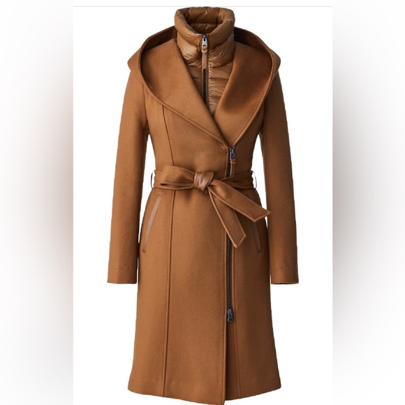 MACKAGE SHIA Camel S - Brand New 2 in 1 Ladies Wool Coat - Picture 1 of 7